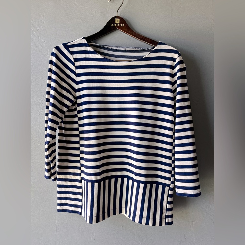 Madewell Navy Striped Top ~ Size L